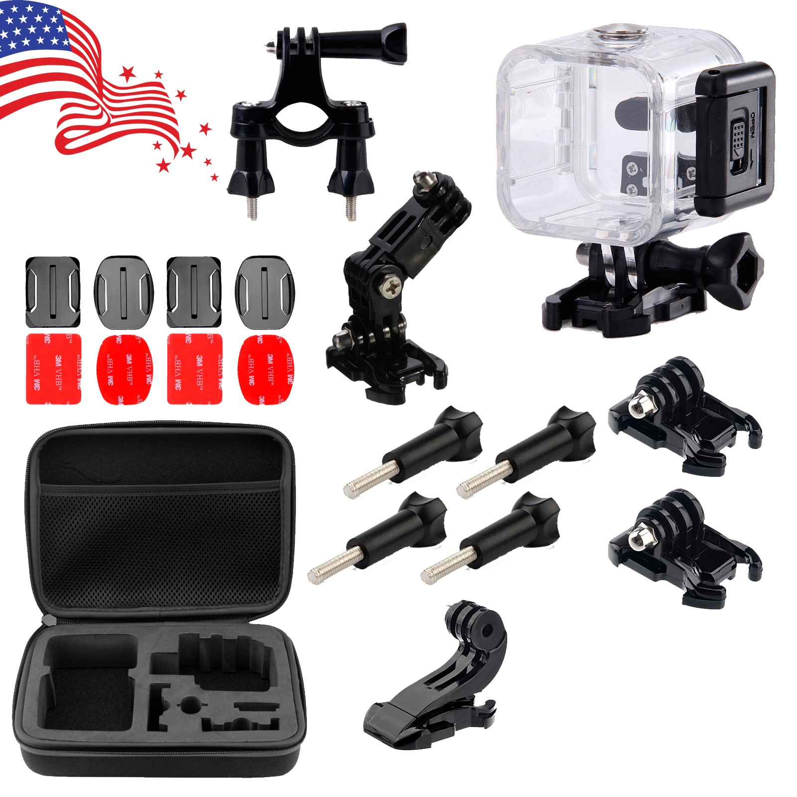 16 1 Accessories Kit Gopro Hero 4 5 Session Waterproof Under Water Housing Bag Ebay